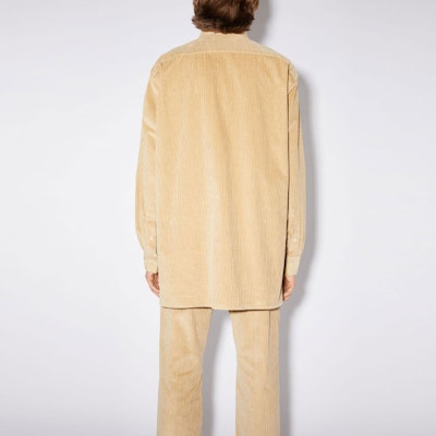 Acne Studios Relaxed Corduroy Long Sleeve Shirt Beige. BB0376-CP9 Shop Acne Studios Relaxed Corduroy Long Sleeve Shirt Beige. BB0376-CP9