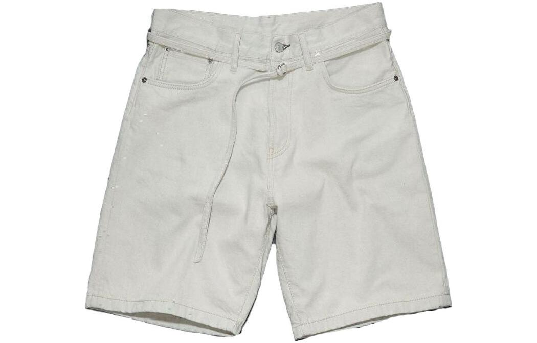Order Acne Studios Relaxed Fit Solid Casual Shorts Beige BE0137-BUR