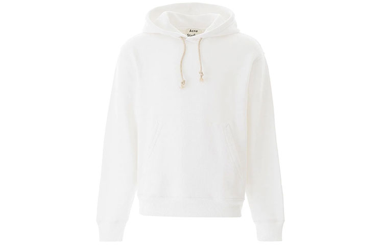 Acne Studios Reverse Logo Hoodie White Sweater BI0060-183