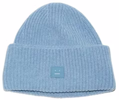 Acne Studios Ribbed Solid Wool Knit Beanie Unisex Blue C40270-DKA Acne Studios Ribbed Solid Wool Knit Beanie Unisex Blue C40270-DKA
