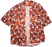 Acne Studios Rust Orange Maple Leaf Print Short Sleeve Shirt BB0397-ABY Acne Studios Rust Orange Maple Leaf Print Short Sleeve Shirt BB0397-ABY