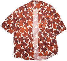 Order Acne Studios 枫叶印花短袖衬衫锈橙色 BB0397-ABY