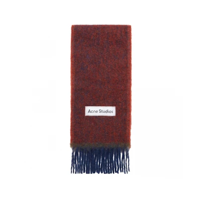 Acne Studios Signature Label Wool Scarf Red Men CA0290DK7