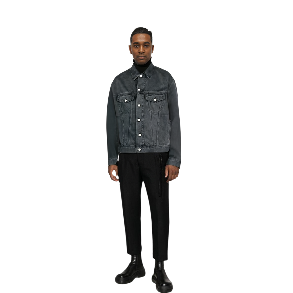 Sizing Acne Studios Single-Breasted Collared Jacket Men’s Mist Grey C90149-AA3