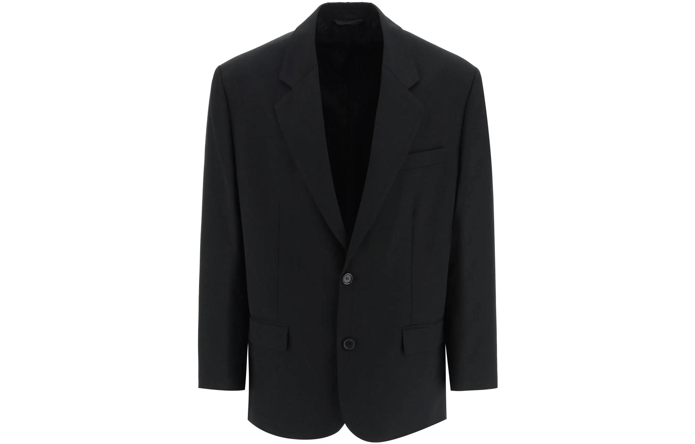 Acne Studios Single-Breasted Long-Sleeve Jacket Black BH0180-900