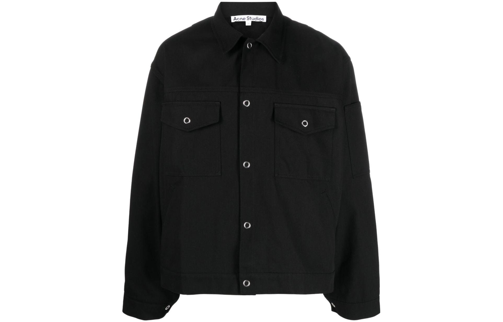 Acne Studios Single-Breasted Loose-Fit Jacket  Black B90722