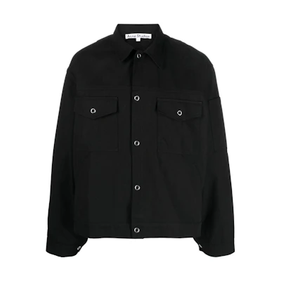 Acne Studios Single-Breasted Loose-Fit Jacket Black B90722
