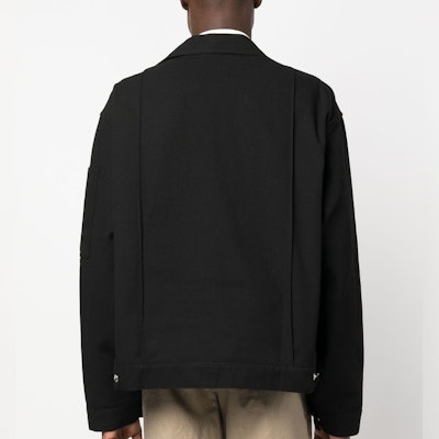 Chaqueta Negra de Acne Studios de Corte Holgado y Botón Simple B90722 Shop Chaqueta Negra de Acne Studios de Corte Holgado y Botón Simple B90722