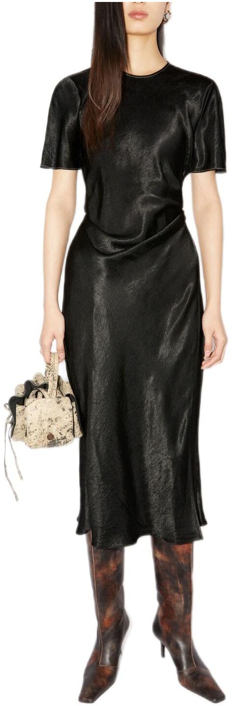 acne-studios-slim-fit-solid-color-crew-neck-short-sleeve-dress-black-a20585-900