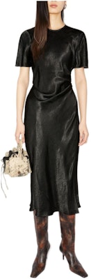 アクネストゥディオズ スリムフィット 無地 クルーネック 半袖 ドレス ブラック A20585-900 Order アクネストゥディオズ スリムフィット 無地 クルーネック 半袖 ドレス ブラック A20585-900