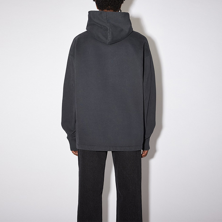 Acne Studios Small Logo Oversized Hoodie for Men - Black. BI0139-900 圖 4