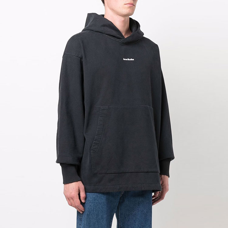 Acne Studios Small Logo Oversized Hoodie for Men - Black. BI0139-900 圖 5