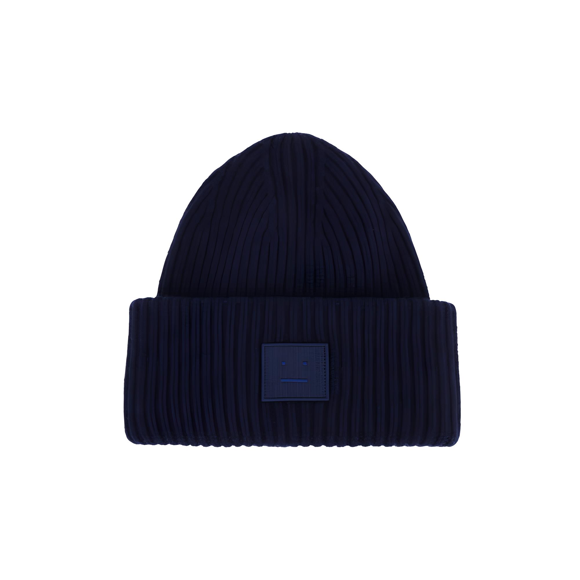 Acne Studios Smiley Ribbed Knit Wool Beanie Unisex C40135-BG3