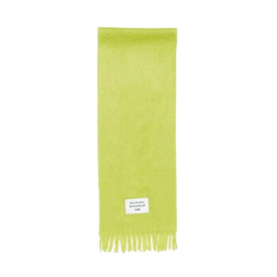 Acne Studios Solid Alpaca Nylon Knit Scarf Green Unisex. CA0350AQR