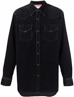 Order Acne Studios 纯黑色牛仔长袖衬衫 BB0463-BLACK