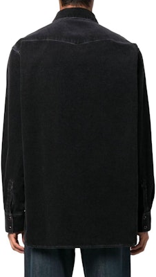 Acne Studios Solid Black Denim Long Sleeve Shirt BB0463-BLACK Shop Acne Studios Solid Black Denim Long Sleeve Shirt BB0463-BLACK