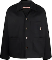 Acne Studios Solid Black Long-Sleeve Shirt Jacket B90618-900 Acne Studios Solid Black Long-Sleeve Shirt Jacket B90618-900