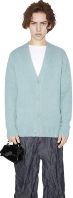 アクネ ストゥディオズ ソリッド ボタンアップ ニット カーディガン ミネラルブルー B60277-AAO Lookbook アクネ ストゥディオズ ソリッド ボタンアップ ニット カーディガン ミネラルブルー B60277-AAO