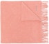 Buy Acne Studios 纯色流苏羊毛围巾 粉色 CA021029N