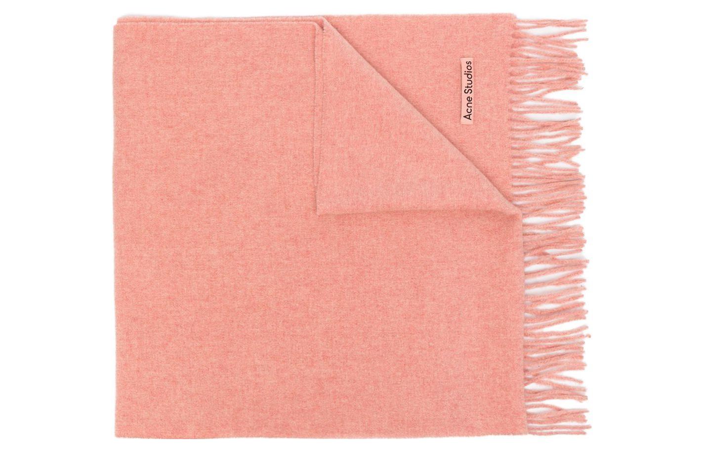 Order Acne Studios 纯色流苏羊毛围巾 粉色 CA021029N