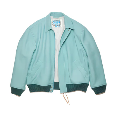 Acne Studios Solid Color Zip-Up Jacket Blue - Long Sleeve B90688-BBC