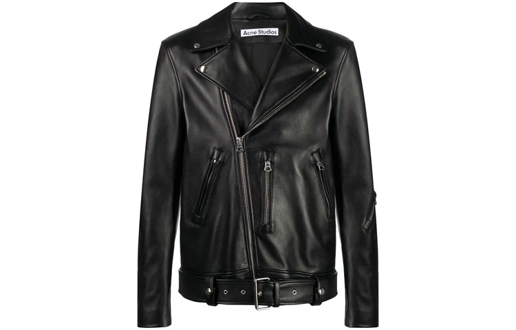 Acne Studios SS21 Black Zip-Up Collared Long-Sleeve Jacket B70075-900