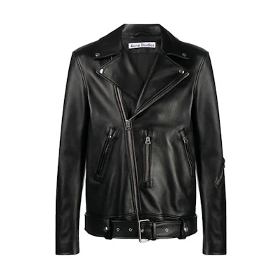 Acne Studios SS21 Black Zip-Up Collared Long-Sleeve Jacket B70075-900