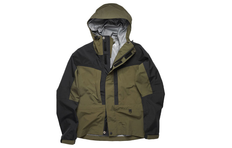 Acne Studios SS21 Green Colorblock Logo Hoodie Jacket. B90508-CMO