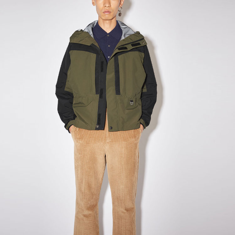 Purchase Acne Studios SS21 Jaket Hoodie Warna Hijau Colorblock Logo. B90508-CMO