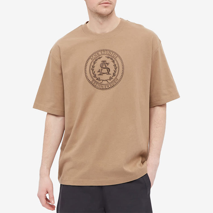 Acne Studios SS21 Logo Embroidered Short Sleeve T-Shirt Light Brown BL0257-ADV 圖 3