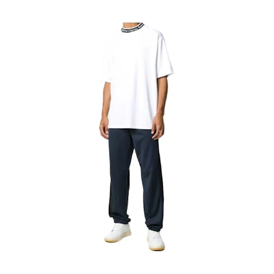 Acne Studios SS21 Logo Print Loose-Fit White T-Shirt for Men. BL0221-183