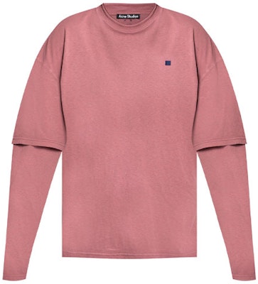 Acne Studios SS21 Loose Fit Fake Two-Piece Long Sleeve T-Shirt Unisex Purple. CL0100-CJD Buy Acne Studios SS21 Loose Fit Fake Two-Piece Long Sleeve T-Shirt Unisex Purple. CL0100-CJD