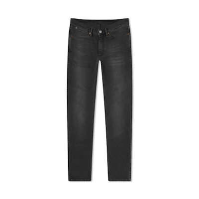 Acne Studios SS21 Low-Rise Slim Stretch Jeans Black B00159-AJC