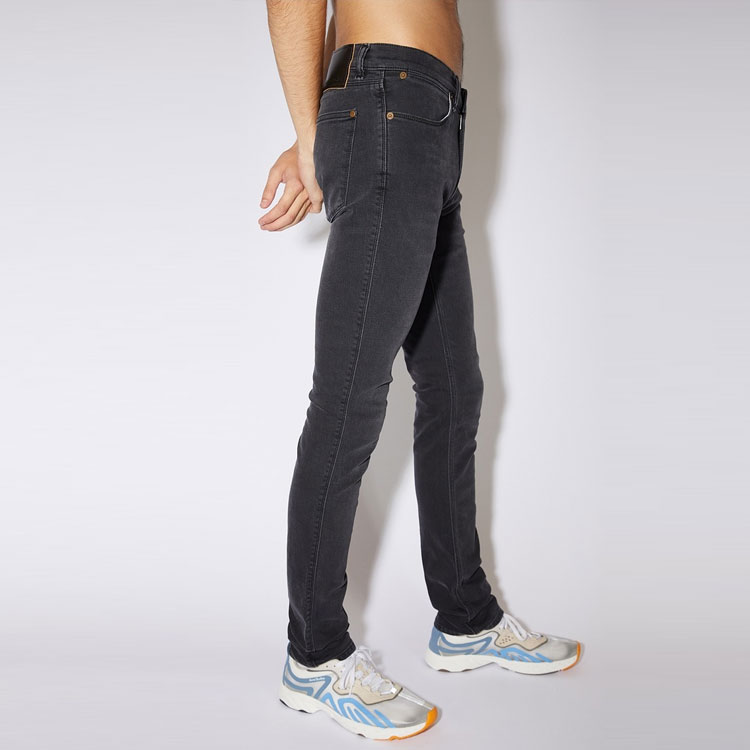 Purchase アクネ ストゥディオズ SS21 ローライズ スリム ストレッチ ジーンズ ブラック B00159-AJC