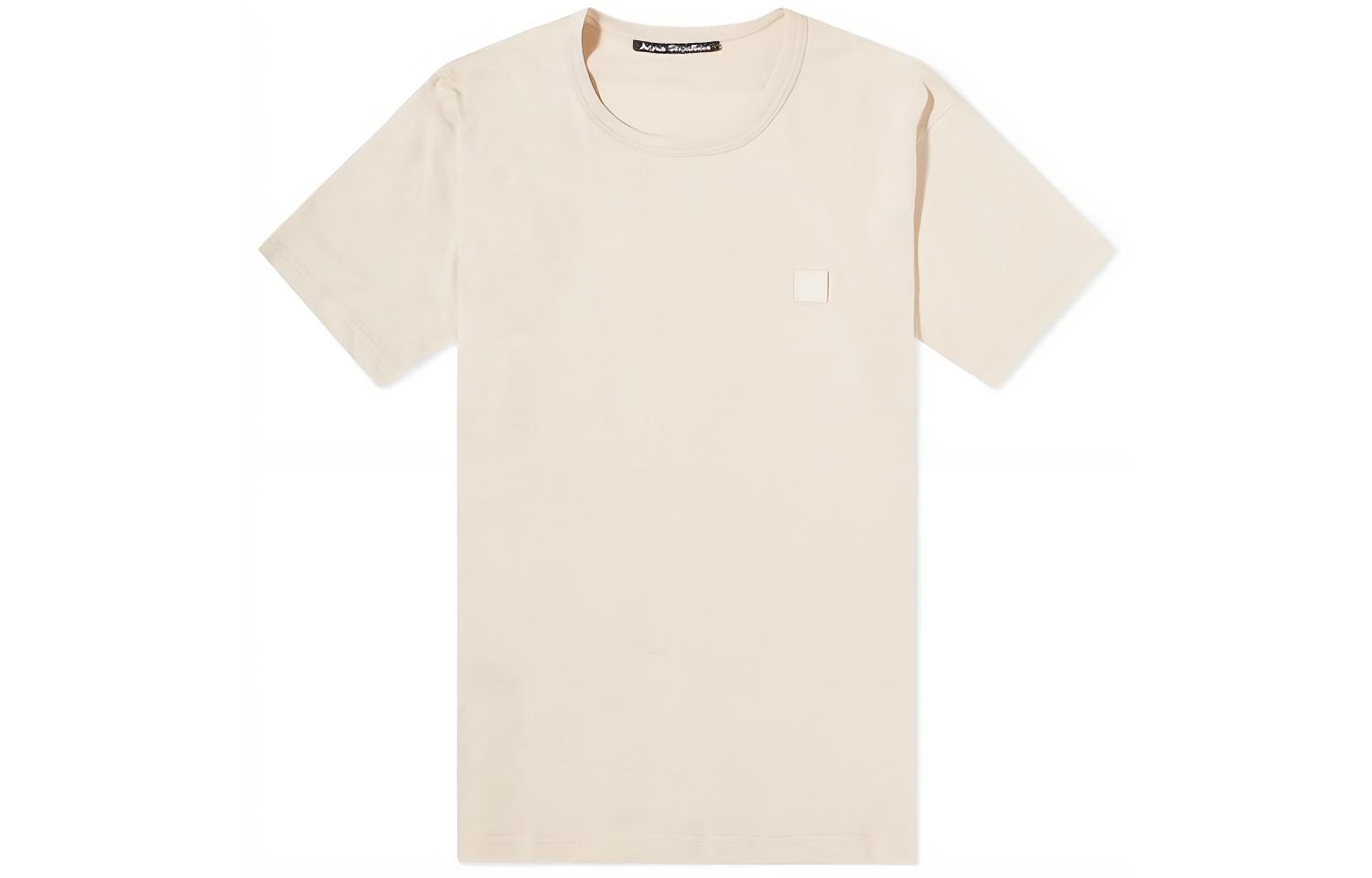 Acne Studios SS21 Smile Face Cotton T-Shirt Unisex Beige. 25E173-633