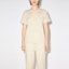 Shop Acne Studios SS21笑脸棉质男女同款T恤 米色. 25E173-633