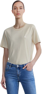 Acne Studios SS21 Smile Face Cotton T-Shirt Unisex Beige. 25E173-633 Details for Acne Studios SS21 Smile Face Cotton T-Shirt Unisex Beige. 25E173-633