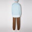 Shop Acne Studios SS21 Smiley Face Crewneck Oversized Sweatshirt Unisex Light Blue CI0076-AQO