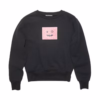 Acne Studios SS21 Unisex Beaded Sweatshirt Black AI0097-900101