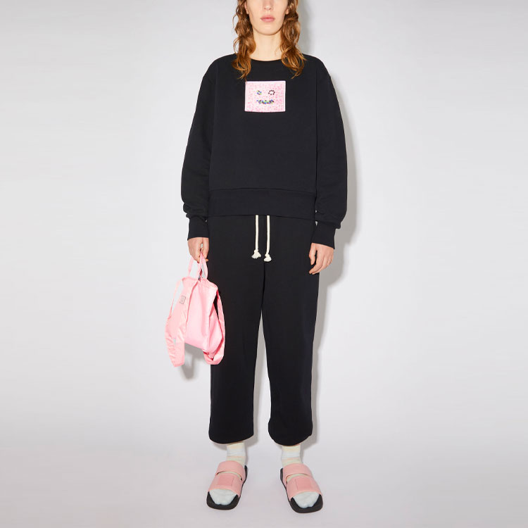 Lookbook Acne Studios SS21 Unisex Beaded Sweatshirt Black AI0097-900101