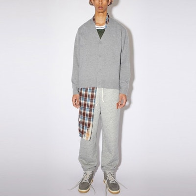 Acne Studios SS21 Unisex Grey Wool V-Neck Face Long Sleeve Sweater. C60038-990 Purchase Acne Studios SS21 Unisex Grey Wool V-Neck Face Long Sleeve Sweater. C60038-990