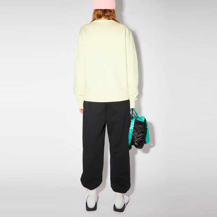 Shop Acne Studios SS21 Baju Kuning Berkerawang Lengan Panjang Unisex Gaya Kasual. AI0097-290101