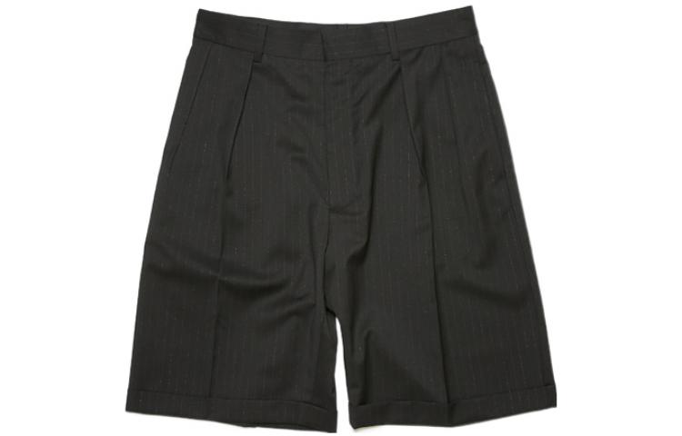 Acne Studios SS22  Black Solid Button Casual Shorts. BE0102-900