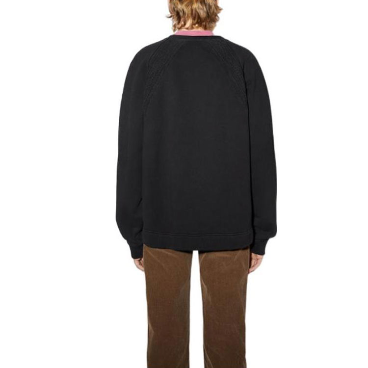 Shop Sudadera Negra Manga Larga Acne Studios SS22 Color Sólido. BI0170-900