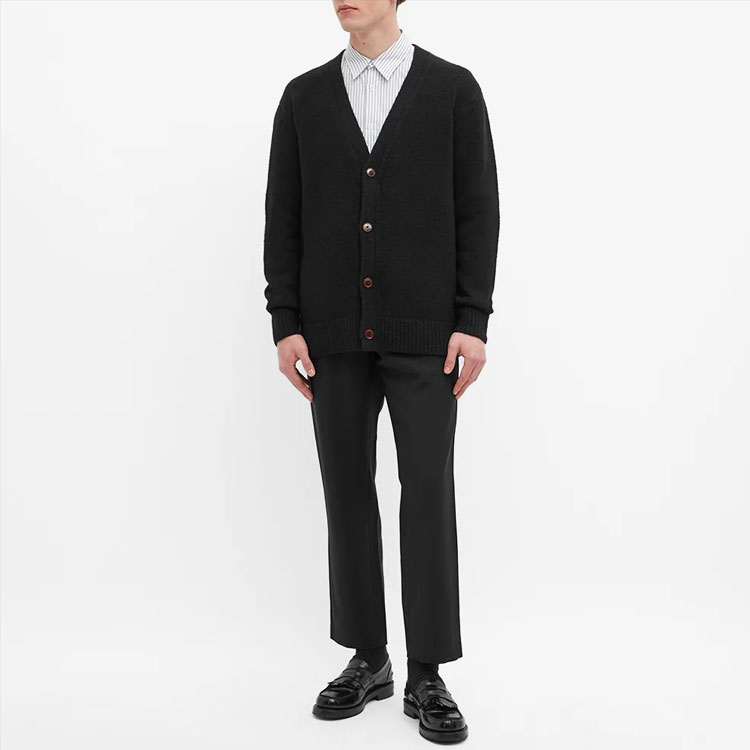 Acne Studios SS22  Black Solid Wool Knit Cardigan Sweater. B60222-900 圖 3