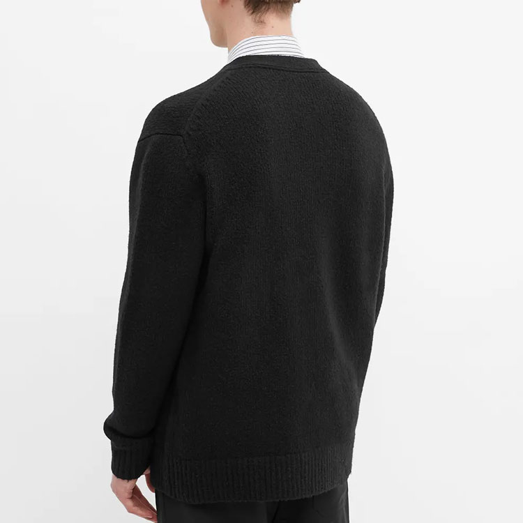 Acne Studios SS22  Black Solid Wool Knit Cardigan Sweater. B60222-900 圖 4