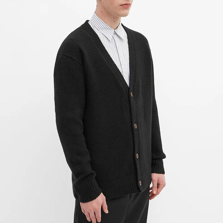 Acne Studios SS22  Black Solid Wool Knit Cardigan Sweater. B60222-900 圖 5