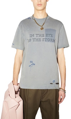 Acne Studios SS22 蓝色破洞刺绣标志圆领T恤。 BL0308-822 Buy Acne Studios SS22 蓝色破洞刺绣标志圆领T恤。 BL0308-822