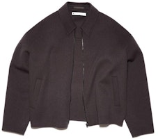 Acne Studios SS22 Brown Wool Zip-Up Collared Jacket. B90629-AFH Acne Studios SS22 Brown Wool Zip-Up Collared Jacket. B90629-AFH