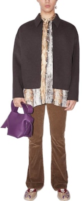 Acne Studios SS22 棕色羊毛拉鍊翻領外套. B90629-AFH Lookbook Acne Studios SS22 棕色羊毛拉鍊翻領外套. B90629-AFH